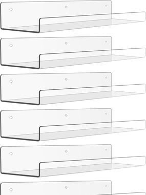Upsimples 4 Pack Acrylic Floating Shelves  15" x 4“